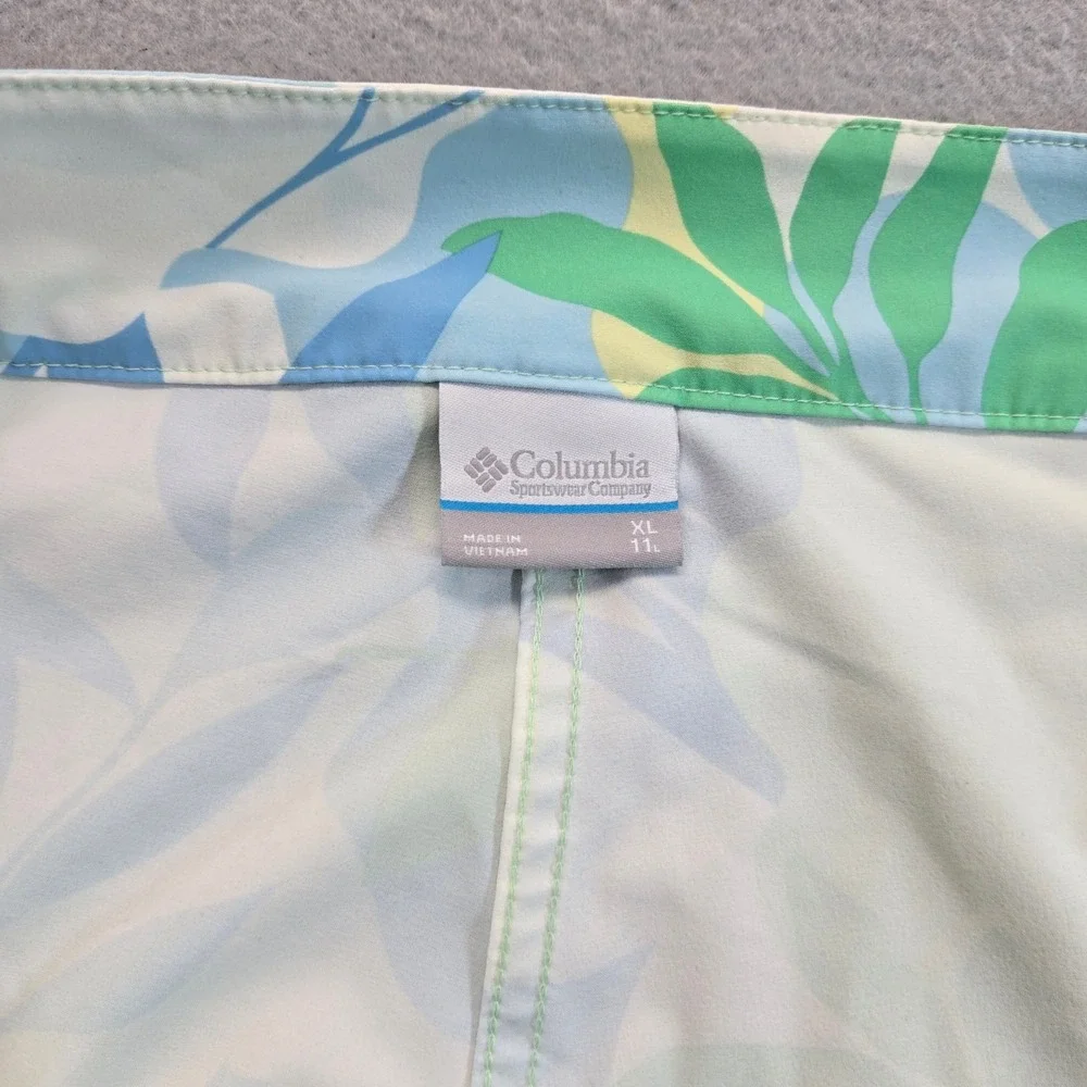 Columbia Mens XL Tropical Floral Board Shorts Blue Green Swim Trunks XL1940